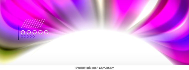 Linhas de onda abstratas fluido líquido estilo arco-íris cor listras fundo. Ilustração artística vetorial para apresentação, papel de parede do aplicativo, banner ou cartaz