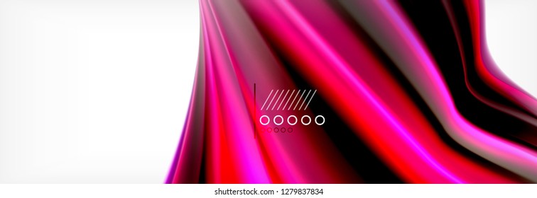 Abstract wave lines liquid fluid rainbow style color stripes background. Vector artistic illustration for presentation, app wallpaper, banner or poster