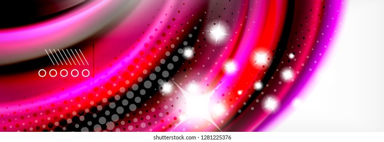 Abstract wave lines liquid fluid rainbow style color stripes background. Vector artistic illustration for presentation, app wallpaper, banner or poster
