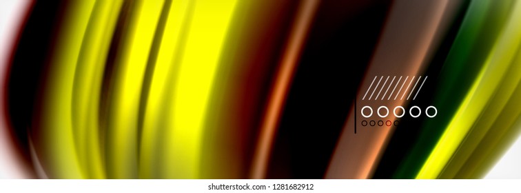 Abstract wave lines liquid fluid rainbow style color stripes background. Vector artistic illustration for presentation, app wallpaper, banner or poster