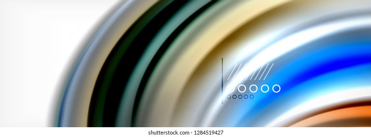 Abstract wave lines liquid fluid rainbow style color stripes background. Vector artistic illustration for presentation, app wallpaper, banner or poster