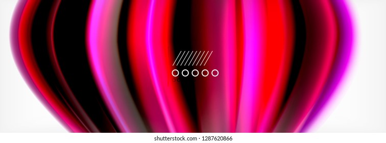 Abstract wave lines liquid fluid rainbow style color stripes background. Vector artistic illustration for presentation, app wallpaper, banner or poster