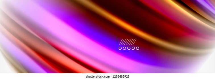 Abstract wave lines liquid fluid rainbow style color stripes background. Vector artistic illustration for presentation, app wallpaper, banner or poster