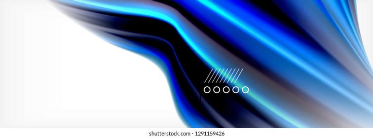 Abstract wave lines liquid fluid rainbow style color stripes background. Vector artistic illustration for presentation, app wallpaper, banner or poster