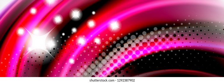 Abstract wave lines liquid fluid rainbow style color stripes background. Vector artistic illustration for presentation, app wallpaper, banner or poster