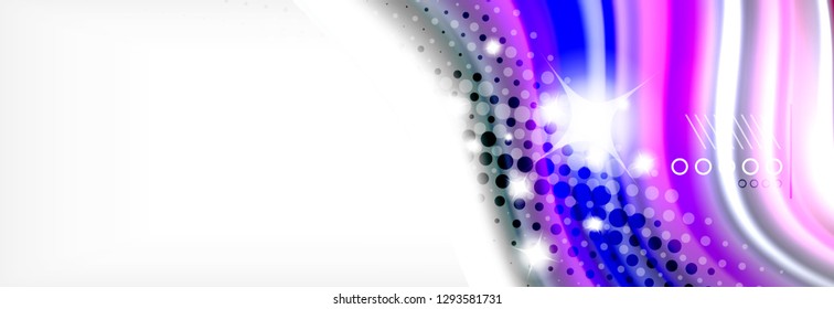 Abstract wave lines liquid fluid rainbow style color stripes background. Vector artistic illustration for presentation, app wallpaper, banner or poster
