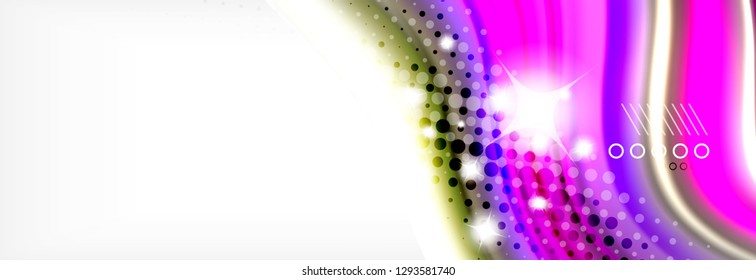 Abstract wave lines liquid fluid rainbow style color stripes background. Vector artistic illustration for presentation, app wallpaper, banner or poster