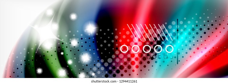 Abstract wave lines liquid fluid rainbow style color stripes background. Vector artistic illustration for presentation, app wallpaper, banner or poster