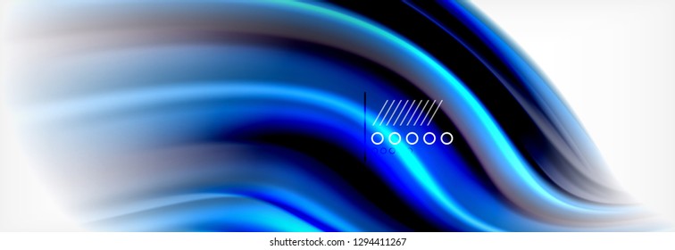 Abstract wave lines liquid fluid rainbow style color stripes background. Vector artistic illustration for presentation, app wallpaper, banner or poster
