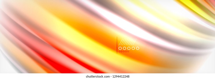 Abstract wave lines liquid fluid rainbow style color stripes background. Vector artistic illustration for presentation, app wallpaper, banner or poster