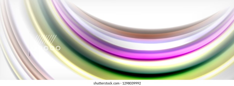Abstract wave lines liquid fluid rainbow style color stripes background. Vector artistic illustration for presentation, app wallpaper, banner or poster