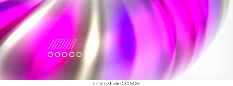 Resumen de líneas de onda fluido líquido estilo arco iris rayas de color fondo. Ilustración artística vectorial para presentación, fondo de pantalla de aplicación, cartel o afiche