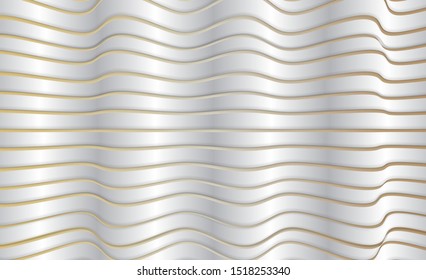 Abstract wave lines luxury white with gold background.
Geometric gradient lines. Creative and inspiration design.
