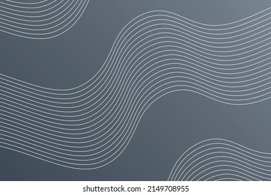 Líneas De Ondas Abstractas Modernas Con Fondo Grises