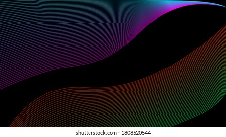 Abstract wave lines on background. Colorful wave .Illustration for modern business design. Flowing lines abstract background color gradient. Vector illustration.