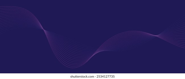 Líneas de onda Abstractas sobre fondo azul oscuro.