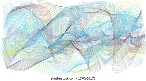 abstract wave lines on white background