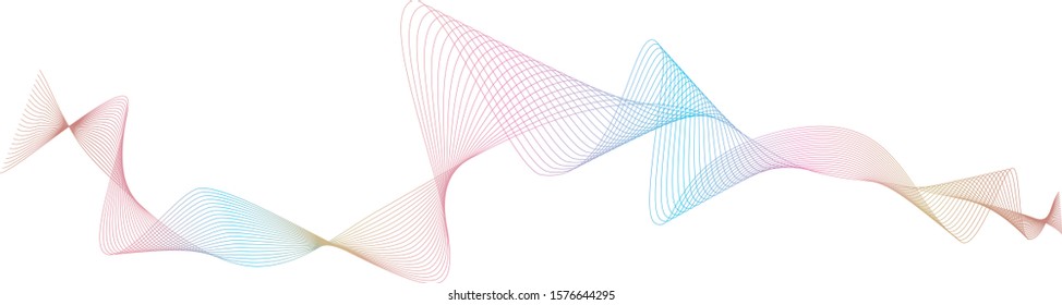 abstract wave lines on white background