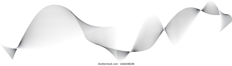 líneas de onda abstractas sobre fondo blanco
