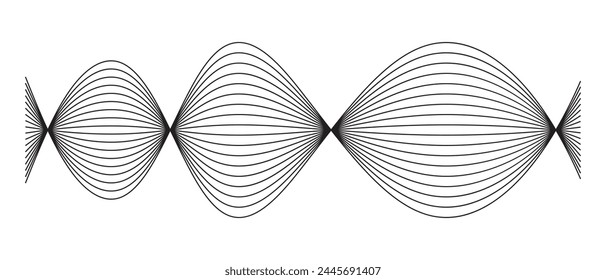 Abstract wave lines on white background. Abstract wave line element for design. Abstract background with  wave, Vector illustration.