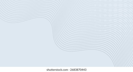 Líneas de onda Abstractas sobre fondo blanco blanco punteado. suave moderno agradable