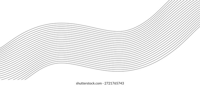 Líneas ondulatorias Abstractas sobre composición minimalista blanca