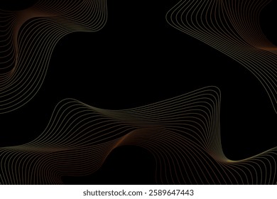 abstract wave lines orange gradient for web background