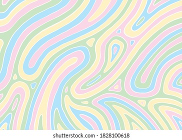 Abstract wave lines. Pastel line pattern. Vector illustration for web, banner, poster, backdrop, background.