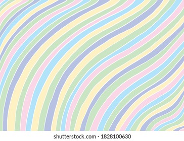 Líneas de onda abstractas. Patrón de línea Pastel. Ilustración vectorial para web, banner, afiche, fondo, fondo.
