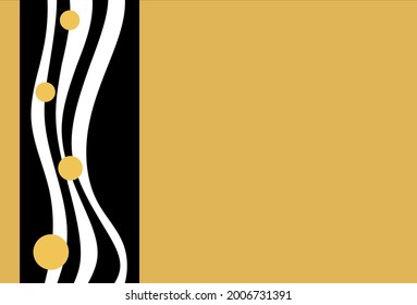 Abstract wave lines  pattern on a yelow background. Vector Illustration. 