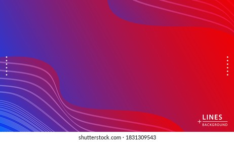 Abstract wave lines pattern set blue and pink color gradient geometric shapes background. Collection banner design. brochure, card vector illustration.