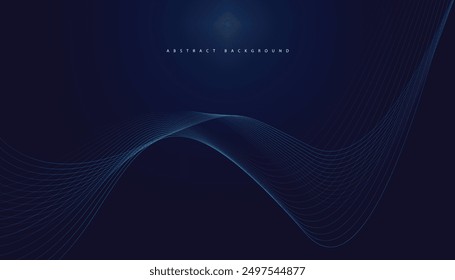 Abstract wave lines pattern smooth curve flowing dynamic isolated background. Premium modern flowing wave lines element. Futuristic technology concept. Vector illustration for banner, flyer, brochure