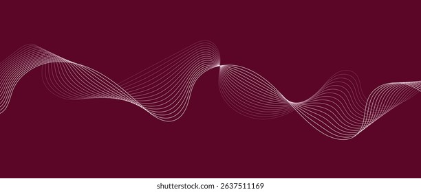 Abstract wave lines in purple gradient on minimalist background. Futuristic and dynamic look, perfect for tech, digital, and modern design projects.