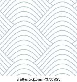 Abstract Wave Lines Seamless Pattern