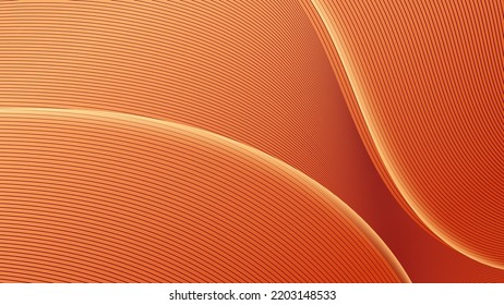 Abstract wave lines and shapes design on red gradient background and texture. Vector illustration