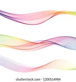 
Abstract wave lines, Spectrum on white background