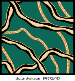 Abstract wave lines with  stripes pattern. EPS10 Illustration