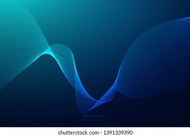 Abstract wave lines Technology background for elements in concept business presentation, Brochure, Flyer, Science, Vector illustration