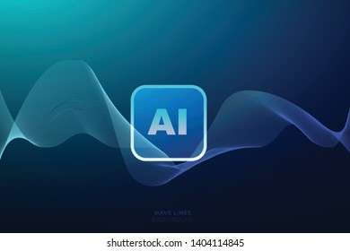 Abstract wave lines Technology background for elements in concept business presentation, Brochure, Flyer, Science, Vector illustration