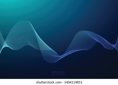 Abstract wave lines Technology background for elements in concept business presentation, Brochure, Flyer, Science, Vector illustration
