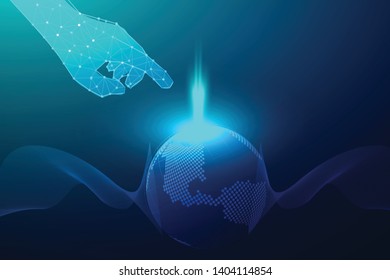 Abstract wave lines Technology background for elements in concept business presentation, Brochure, Flyer, Science, Vector illustration