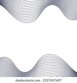 Abstract wave lines used as corner footer and header borders to enhance the aesthetics of the technology themed background