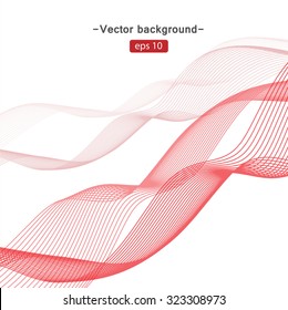 Abstract wave lines vector 