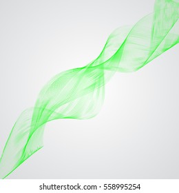 Abstract wave lines. Vector illustration.