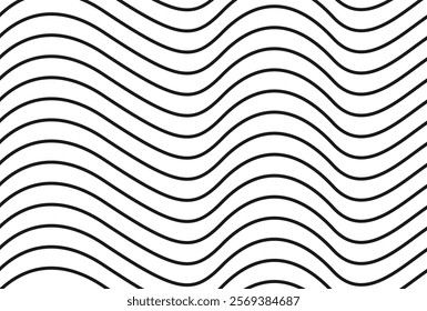 Abstract wave lines vector pattern. Simple wave background design.
