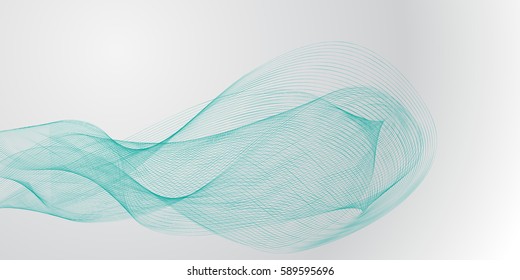 Abstract wave lines. Vetor illustration. Template.. Circle motion.