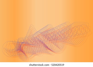 abstract wave lines wavy,  for brochure  and website design on orange background. vector illustration eps10