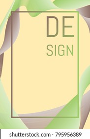 Abstract Wave Lines. Wavy Lines Created Using Blend Tool. Abstract Vector Illustration. Cover Design Template for Presentation, Brochure, Catalog, Poster, Book, Magazine.