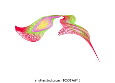 abstract wave lines wavy pattern colorful for brochure and website design on white background. vector illustration with copy space add text