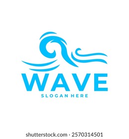 Abstract wave logo design. Wave logo concept design template